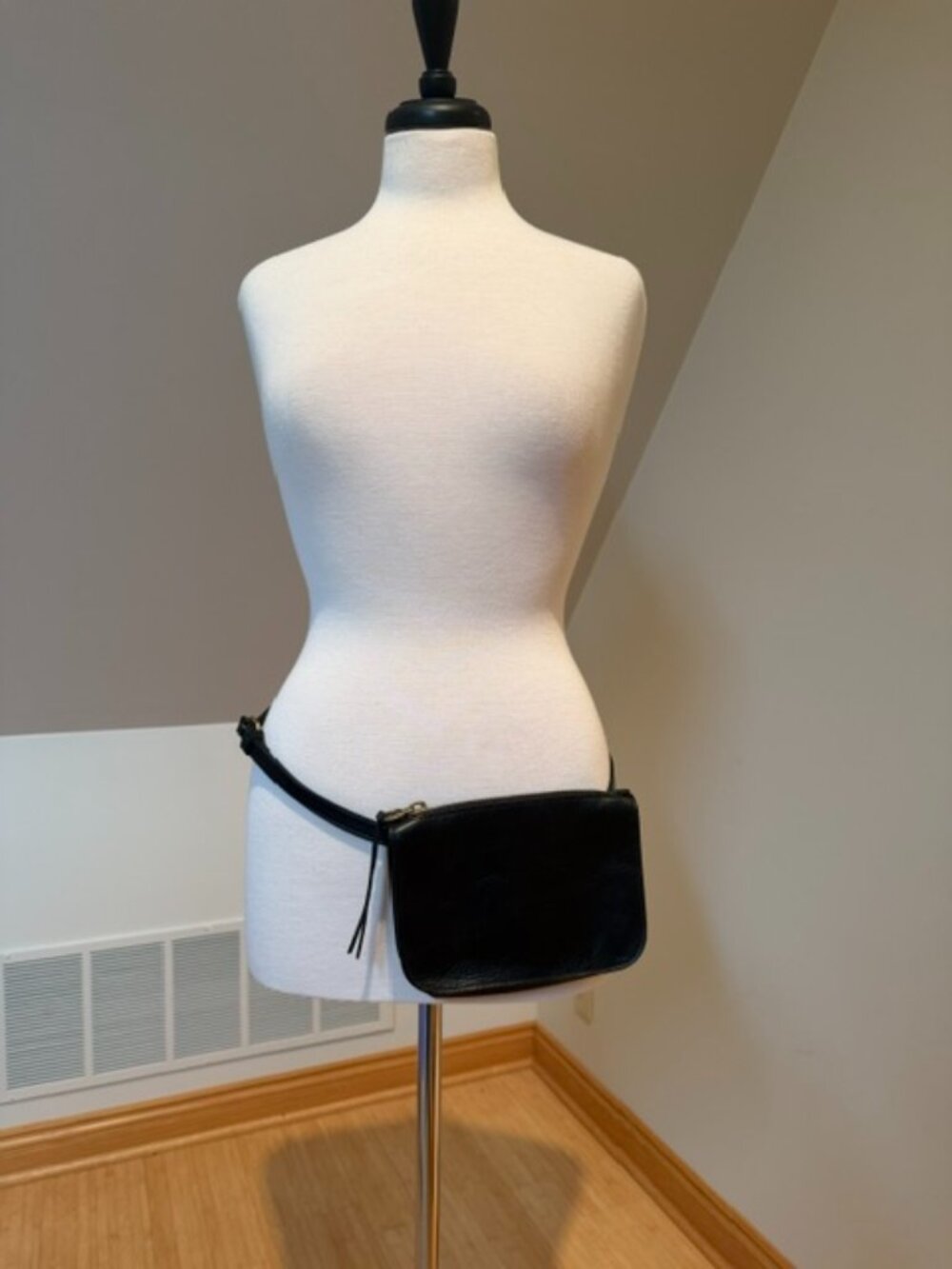 Madewell Black Leather Belted Purse